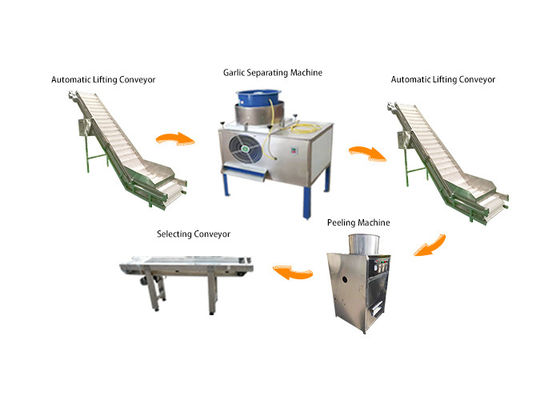 Chaîne de production automatique élevée d'épluchage d'ail du rendement 200-300kg/H